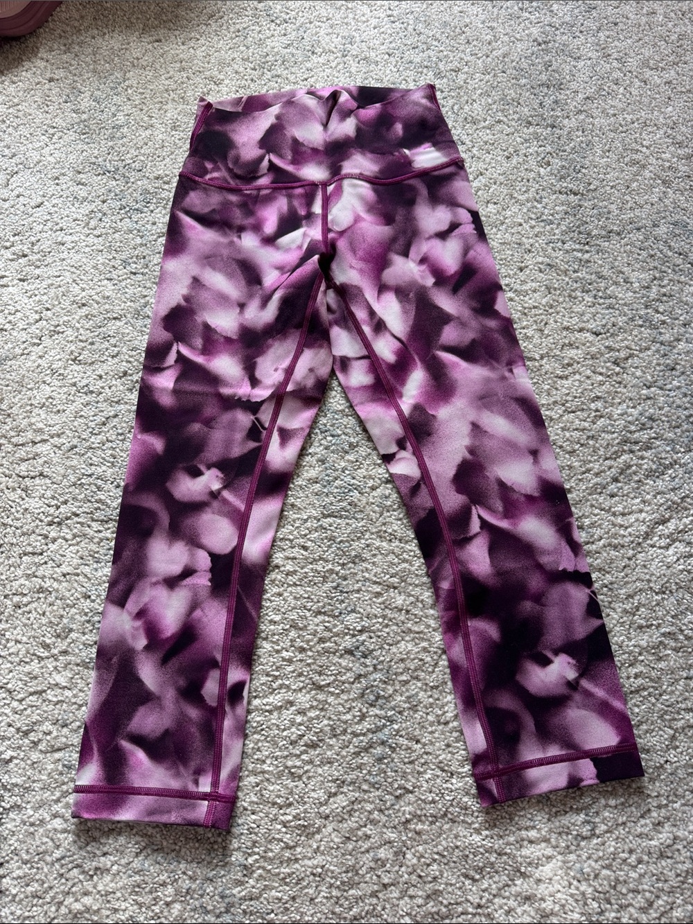 lululemon athletica Purple Floral-Print High-Rise Leggings